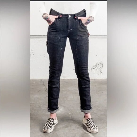 Dovetail workwear the maven slim double knee work jeans Sz 14 (inseam 30) - Picture 1 of 9